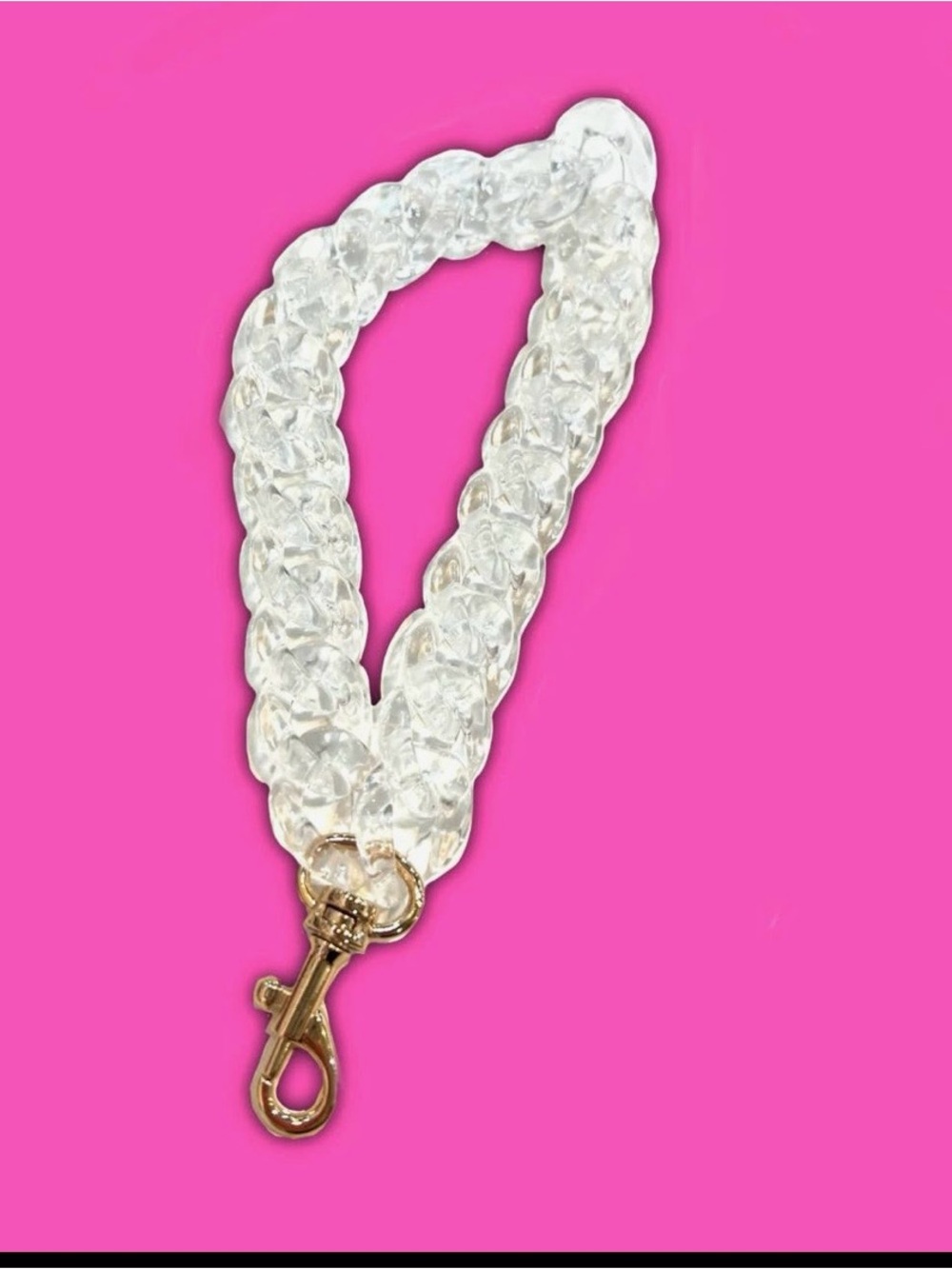Clear Acrylic Chain
Wristlet - Stylish Clutch
Strap Upgrade